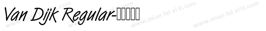 Van Dijk Regular字体转换